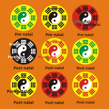 Autocolant autoadeziv pentru telefon cu motiv Tai Chi opt diagrame, artă taoistă Feng Shui; hârtie acoperită; personalizare disponibilă