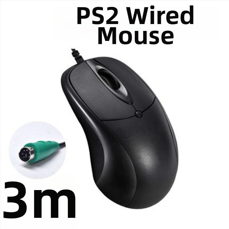 USB ενσύρματο ποντίκι υπολογιστή με μακρύ καλώδιο, μήκη 2m/3m/5m, 3 κουμπιά, φωτοηλεκτρικός αισθητήρας, κατάλληλο για επιτραπέζιο υπολογιστή/οθόνη TV