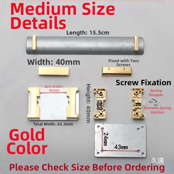 Metalna kopča-klips za torbe s I- i H-oblikom i oprugom – hardver za DIY torbe