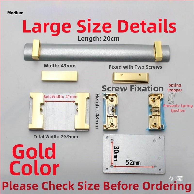 Metallist kottlukustusklips I- ja H-kujulise vedruga – DIY kottide tarvikud