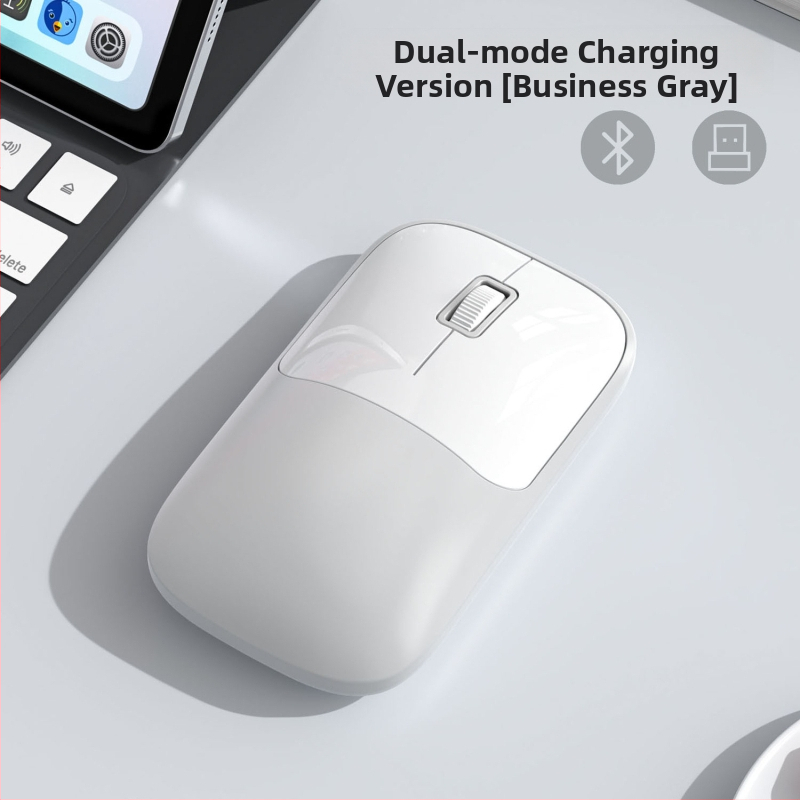 Ασύρματο ποντίκι για υπολογιστή με 2.4G+Bluetooth συνδεσιμότητα, 1600 DPI, USB διεπαφή, εργονομικός σχεδιασμός, εμβέλεια 10 μ