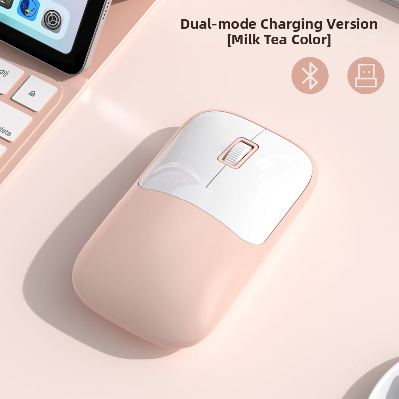 Ασύρματο ποντίκι για υπολογιστή με 2.4G+Bluetooth συνδεσιμότητα, 1600 DPI, USB διεπαφή, εργονομικός σχεδιασμός, εμβέλεια 10 μ