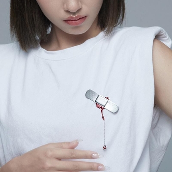 Brooch — αρχικός σχεδιασμός, ηλεκτροπλατίωση, υλικό: άλλο, γλυκό-δροσερό στυλ, διακοσμητικός χαρακτήρας