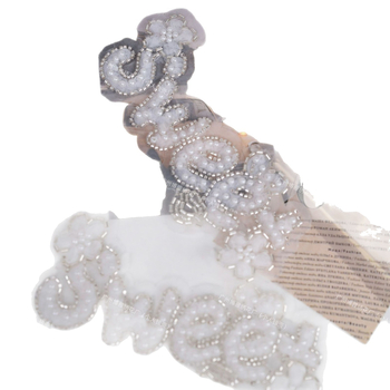 Аксесоар за глава с перлени мъниста и мрежеста бродерия с цветен мотив, моден унисекс причесен аксесоар, лято 2025