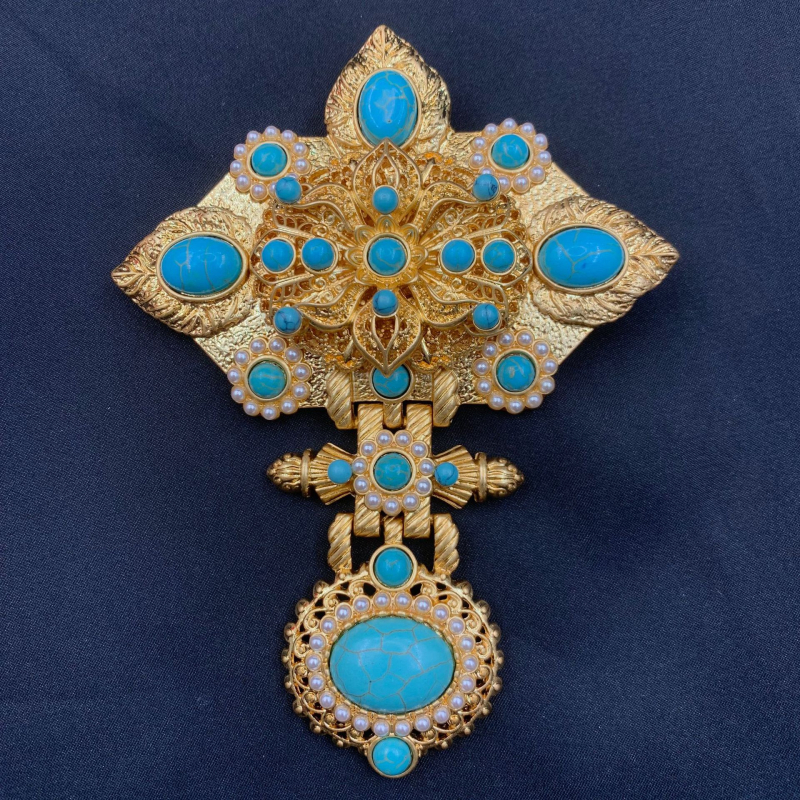 Καρφίτσα από 18k πραγματικό χρυσό, διάτρητο σχέδιο μελισσας, μεσαιωνικό στυλ λογοτεχνικό ρετρό, πολυλειτουργικό αξεσουάρ, Χειμώνας 2024