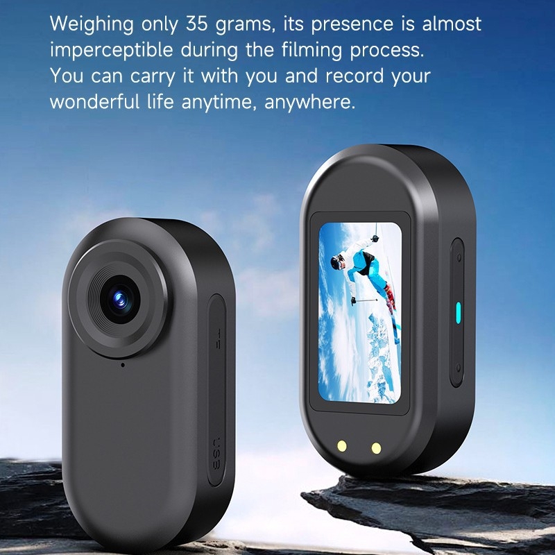 Kompakt akciókamera szabadtéri sportokra, 1080P HD videó, 1,47 hüvelykes LCD-kijelző, TF-kártya tárhely, DM-10 modell, 2–3 órás üzemidő