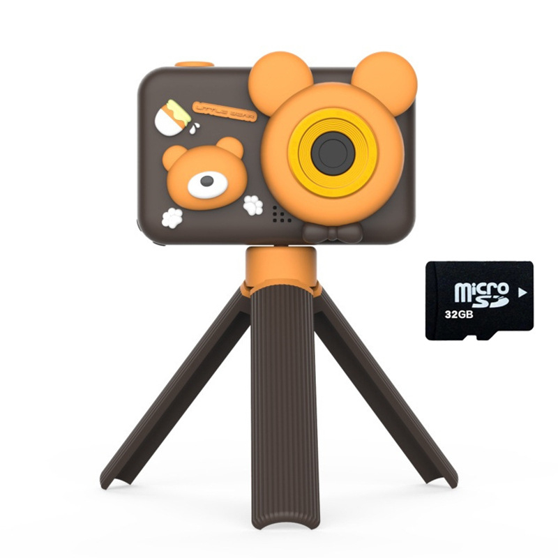 D32 Gyerekeknek szóló digitális kamera kettős HD objektívvel, 2,0 hüvelykes LCD, TF-kártya támogatás, ABS ház, akár 2 óra üzemidő