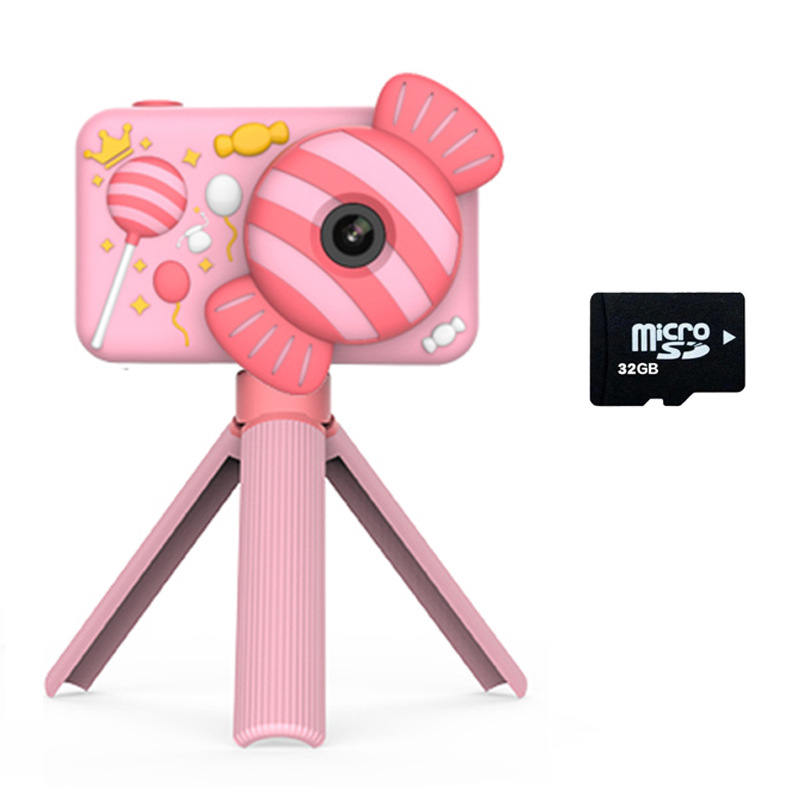 D32 Gyerekeknek szóló digitális kamera kettős HD objektívvel, 2,0 hüvelykes LCD, TF-kártya támogatás, ABS ház, akár 2 óra üzemidő