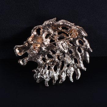 Καρφίτσα με μοτίβο λεόντα από κράμα για διακόσμηση (Υλικό: Κράμα; Λειτουργία: Διακόσμηση; Τύπος: Καρφίτσα; Στυλ: Γυναίκες, Φυσικό; Επεξεργασία: Ηλεκτροπλατίωση)