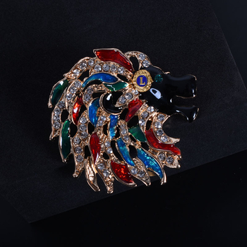 Καρφίτσα με μοτίβο λεόντα από κράμα για διακόσμηση (Υλικό: Κράμα; Λειτουργία: Διακόσμηση; Τύπος: Καρφίτσα; Στυλ: Γυναίκες, Φυσικό; Επεξεργασία: Ηλεκτροπλατίωση)