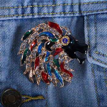 Καρφίτσα με μοτίβο λεόντα από κράμα για διακόσμηση (Υλικό: Κράμα; Λειτουργία: Διακόσμηση; Τύπος: Καρφίτσα; Στυλ: Γυναίκες, Φυσικό; Επεξεργασία: Ηλεκτροπλατίωση)