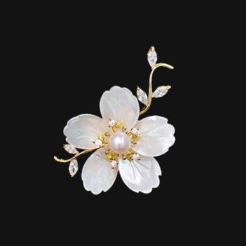 Καρφίτσα με σχέδιο λουλουδιού από χαλκό με επίστρωση ηλεκτροπλατίωσης; διακοσμητική, ευέλικτη, ρυθμιζόμενη