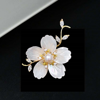 Καρφίτσα με σχέδιο λουλουδιού από χαλκό με επίστρωση ηλεκτροπλατίωσης; διακοσμητική, ευέλικτη, ρυθμιζόμενη