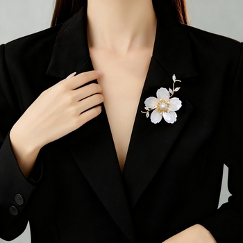 Καρφίτσα με σχέδιο λουλουδιού από χαλκό με επίστρωση ηλεκτροπλατίωσης; διακοσμητική, ευέλικτη, ρυθμιζόμενη