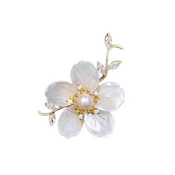 Καρφίτσα με σχέδιο λουλουδιού από χαλκό με επίστρωση ηλεκτροπλατίωσης; διακοσμητική, ευέλικτη, ρυθμιζόμενη