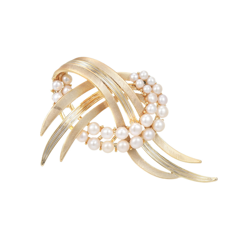 Unisex καρφίτσα Möbius από οικολογικό χαλκό με διαμαντοκοπία (χειμερινή συλλογή 2025)