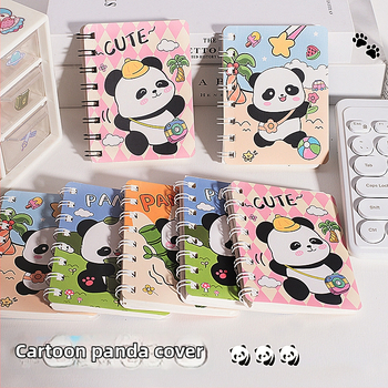 Panda σπειροτετράδιο, μοντέλο A7, 120 σελίδες, χαρτί 44 g, μάρκα Ieno, σειρά Panda