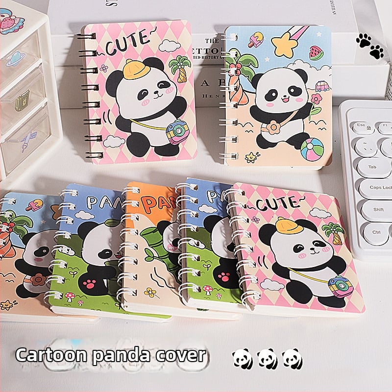 Panda σπειροτετράδιο, μοντέλο A7, 120 σελίδες, χαρτί 44 g, μάρκα Ieno, σειρά Panda