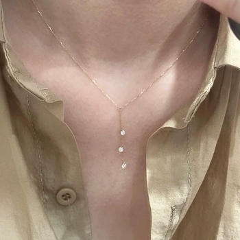 S925 ezüst nyaklánc, minimalist geometriai kialakítás