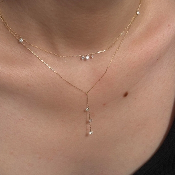 S925 ezüst nyaklánc, minimalist geometriai kialakítás