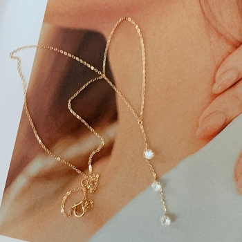 S925 ezüst nyaklánc, minimalist geometriai kialakítás