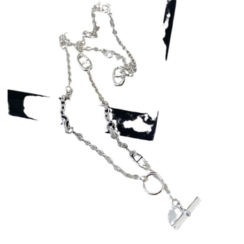 Ogrlica Pig Nose Chain - Bakreni lanac, Privjesak od legure, Elektroplatirano