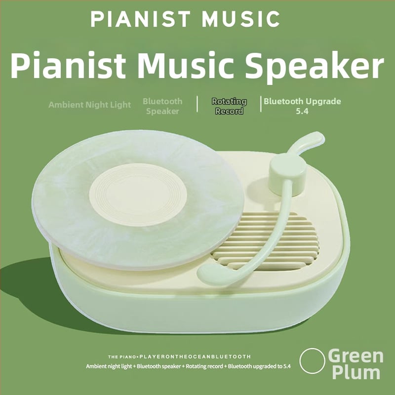 Pianisto Bluetooth garsiakalbis su įmontuota ambientinės šviesos funkcija, 5W, Bluetooth 5.3, baterija 1200-2000 mAh, dažnių diapazonas 30 Hz-15 kHz, veikimo nuotolis 10 m