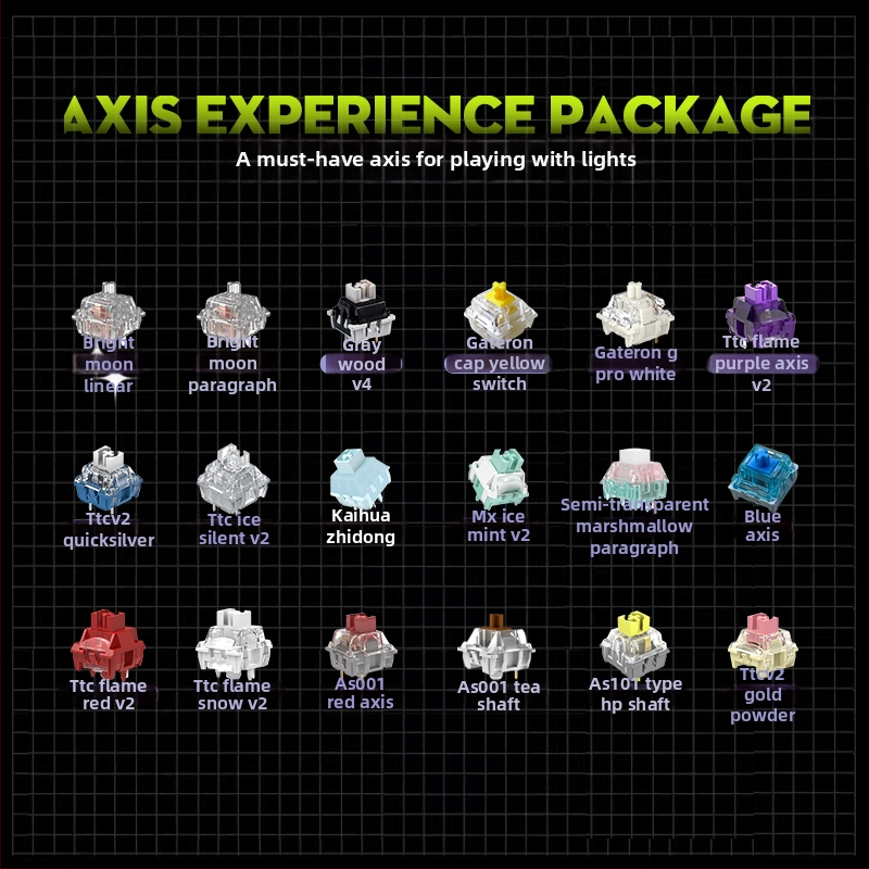 Kailh Kaihua σετ δοκιμών διακοπτών μηχανικού πληκτρολογίου, ενσύρματο, κυκλοφόρησε το 2023