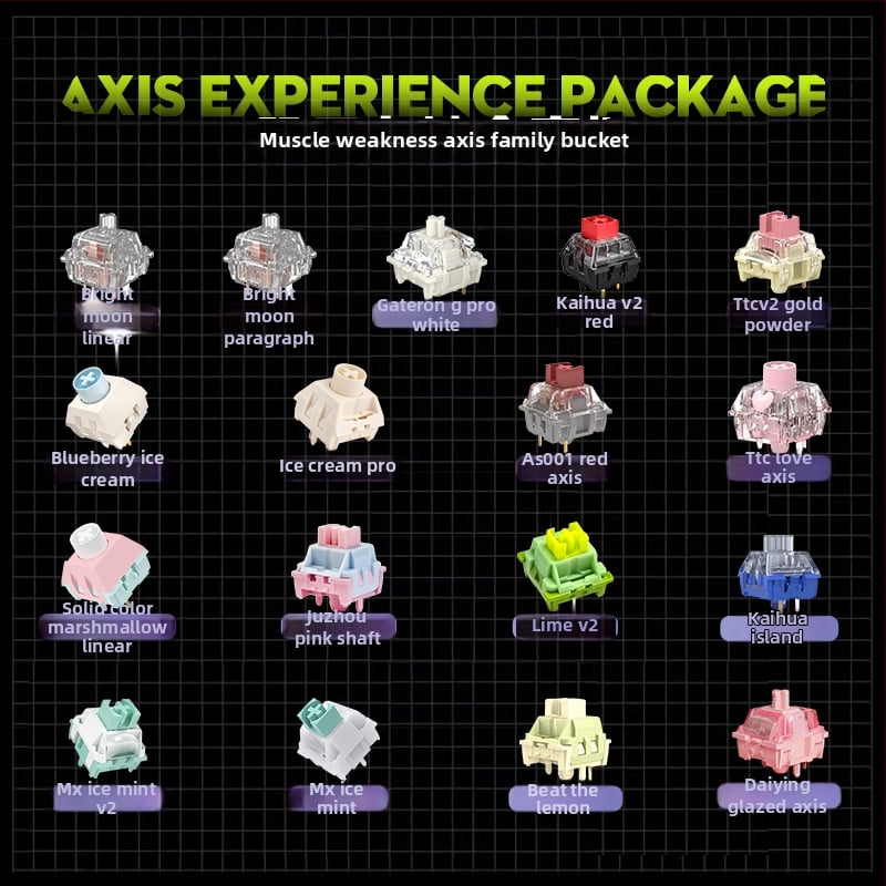 Kailh Kaihua σετ δοκιμών διακοπτών μηχανικού πληκτρολογίου, ενσύρματο, κυκλοφόρησε το 2023