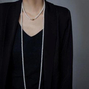 Огърлица от естествени пресноводни перли за жени — многослойна геометрична огърлица с шахматен мотив, персонализируема