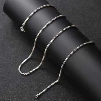 Colier din argint 925 cu lanț tip box, finisaj țesut, stil retro, marcă Rich Deer