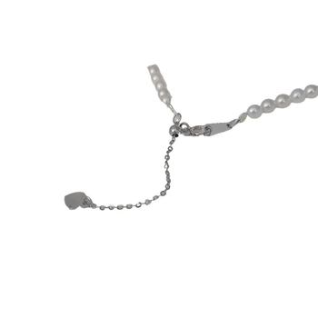 Κολιέ με φρέσκα μαργαριτάρια, σχεδόν στρογγυλά 3-4 mm, αλυσίδα από ασήμι 925, μινιμαλιστικό κομψό σχέδιο, φθινόπωρο 2025