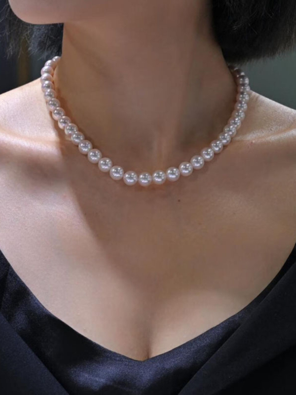 Ogrlica s morskim bisernim nacreom, ručno izrađena, podesiva duljina 21–50 cm, unisex, svježi i sladak stil, japansko-korejski dizajn