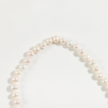 Κολιέ από γλυκού νερού μαργαριτάρια, σχεδόν σφαιρικά, 925 ασήμι, προέλευση Ζουτζι