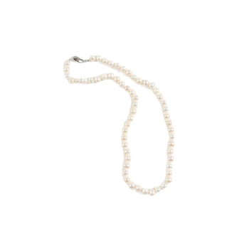 Κολιέ από γλυκού νερού μαργαριτάρια, σχεδόν σφαιρικά, 925 ασήμι, προέλευση Ζουτζι