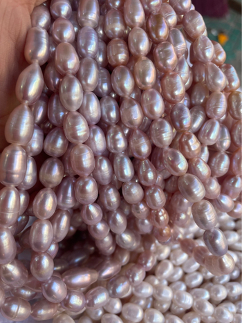 Κολιέ από φυσικά μαργαριάρια γλυκού νερού, χειροποίητο, χωρίς πυρήνα, ελάχιστες ατέλειες, λαμπερό φινίρισμα