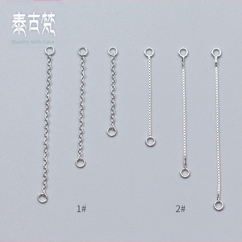 S925 sudraba box ķēde ar O saitēm auskarām, DIY piederumi S0246