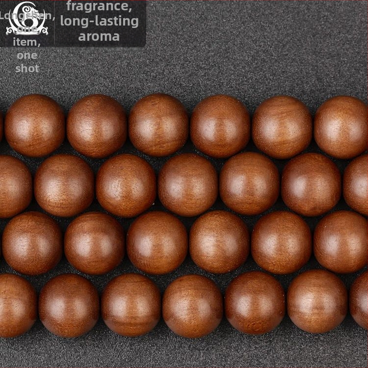 Sandelipuust mala ar 108 helmiga, unisex kaelakee, klassikaline stiil, poleeritud viimistlus