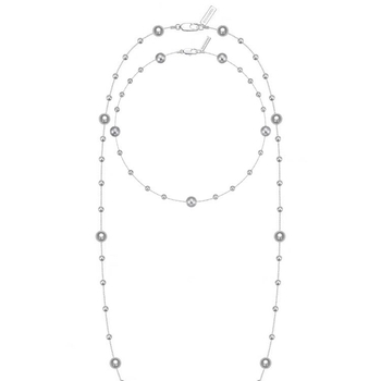 Hosszú műgyöngyös nyaklánc, stacking stílus, elektroplakált befejezés, Yiwu eredet, őszi 2025 megjelenés, nőknek