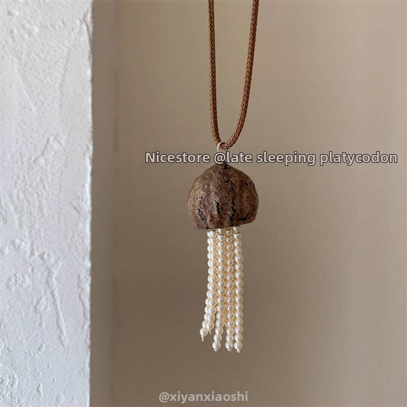 Дълго колие от цинкова сплав за жени, зодиакален знак, корейски стил, есенно издание 2025