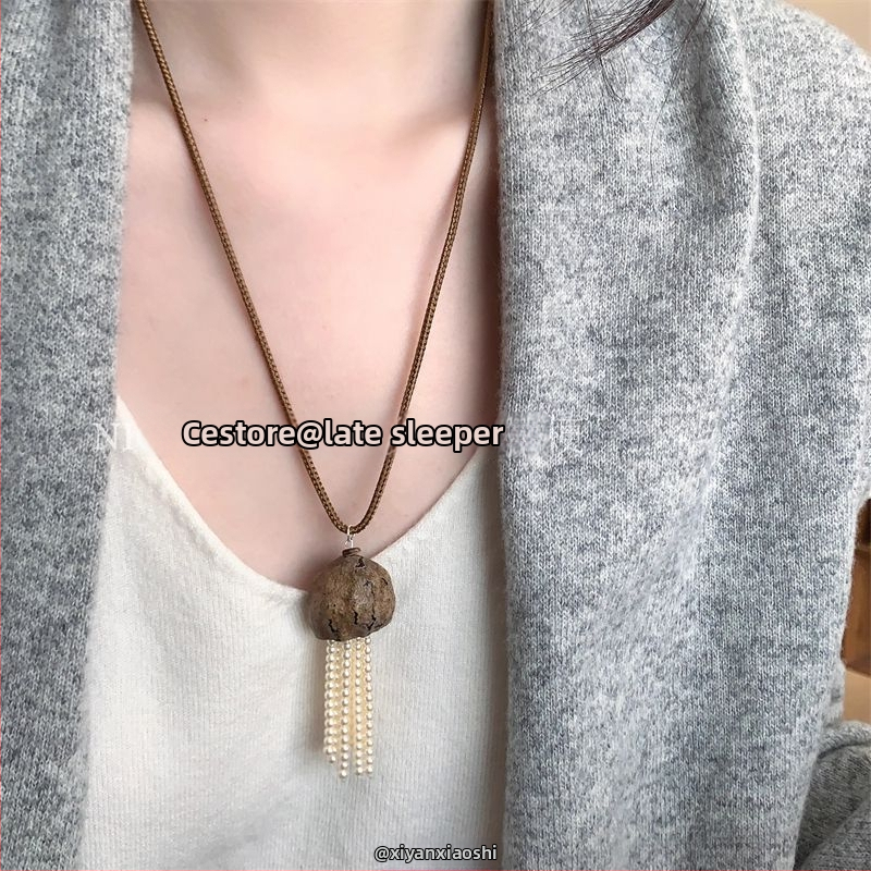 Pikk kaelakee naistele, tsink sulamist, Zodiaki märk, Korea stiil, sügis 2025 väljaanne