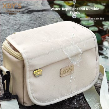 PU bőrű kameratáska tükör nélküli kamerákhoz, vállon átvethető, kézitáska stílus, otthoni tárolás, 2025 tavasz megjelenés