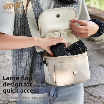 PU bőrű kameratáska tükör nélküli kamerákhoz, vállon átvethető, kézitáska stílus, otthoni tárolás, 2025 tavasz megjelenés