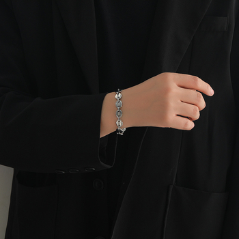 Ogrlica od nehrđajućeg čelika s elektroplatiniranjem, lanac ključne kosti, geometrijski stil, 30 g
