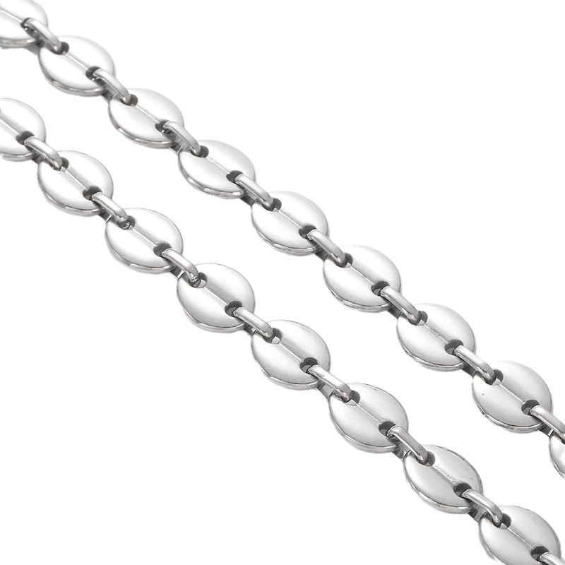 Ogrlica od nehrđajućeg čelika s elektroplatiniranjem, lanac ključne kosti, geometrijski stil, 30 g