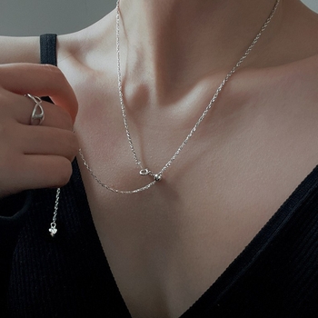 Ogrlica od srebra 925, talijanska rebrasta lančana ogrlica u stilu Chopard, privjesak od srebra 925, ručna izrada, unisex