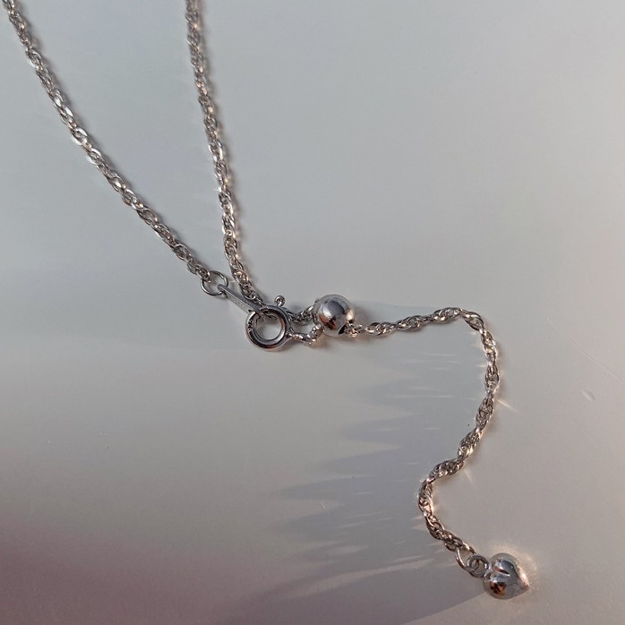 Ogrlica od srebra 925, talijanska rebrasta lančana ogrlica u stilu Chopard, privjesak od srebra 925, ručna izrada, unisex