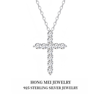 Висулка кръст от 925 сребро, INS стил, персонална тенденция, есен 2024