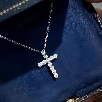 Висулка кръст от 925 сребро, INS стил, персонална тенденция, есен 2024