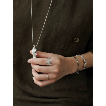 Colier din alamă placată cu aur, formă animale/zodii, lanț DouDou, stil lux lejer